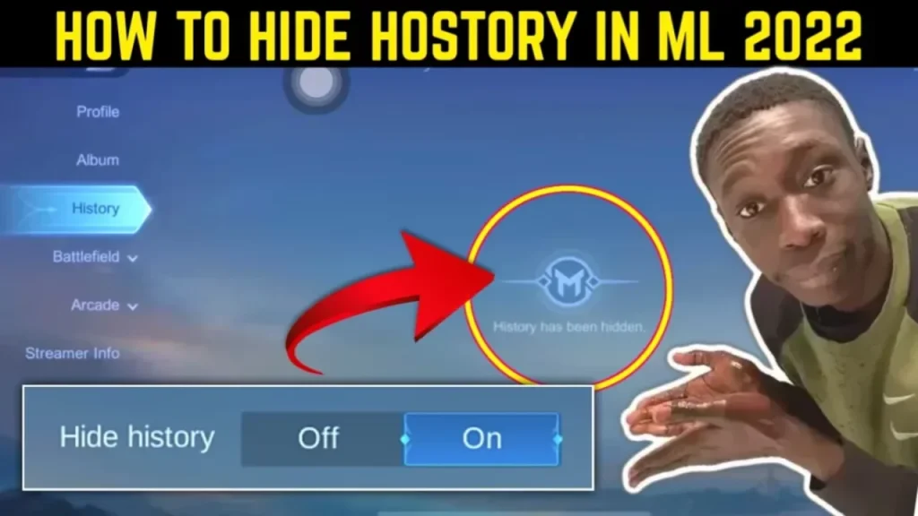 how to hide history in mobile legends