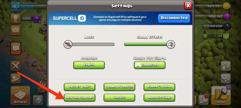 Disconnect supercell id from clash of clans