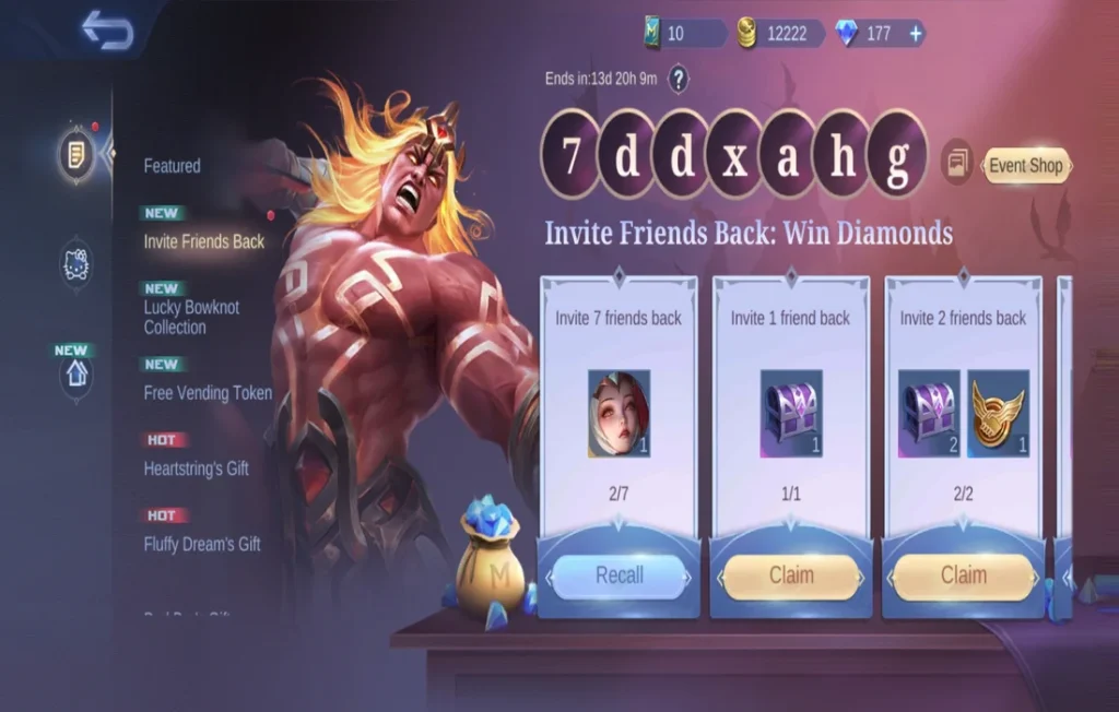 invite friends back mobile legends