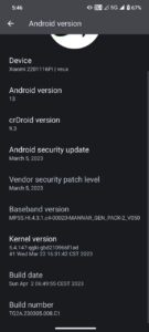 crdroid for redmi note 11 pro 5g